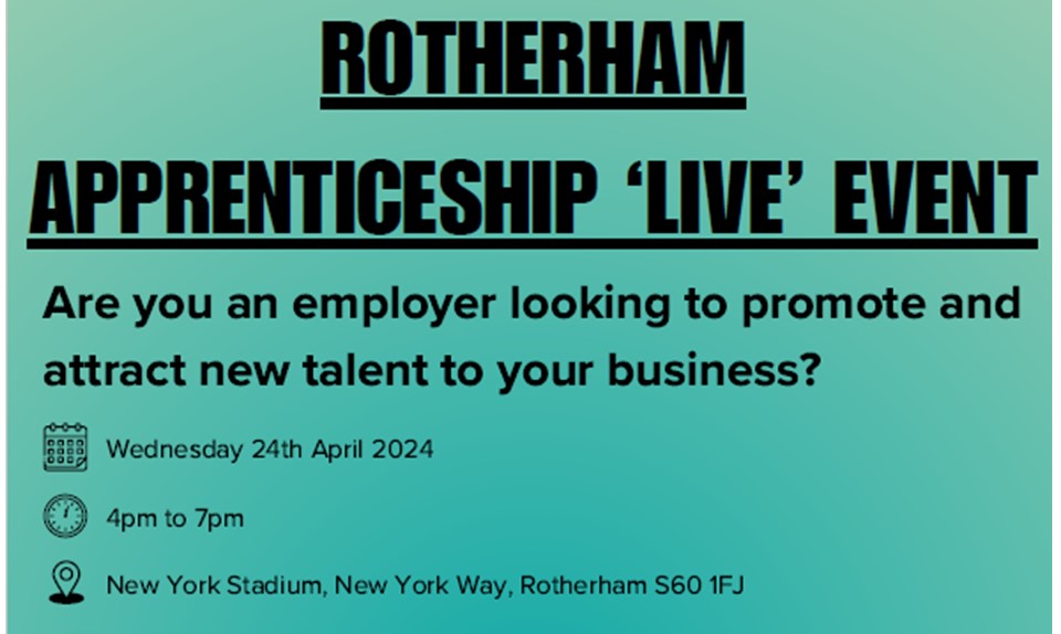 Rotherham Apprenticeship 'Live' Event Rido Business Hubs